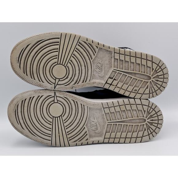 Size 5.5Y | 7W - Jordan 1 Mid Multi-Color Swoosh Black (GS) - 554725-065 - Picture 8 of 10